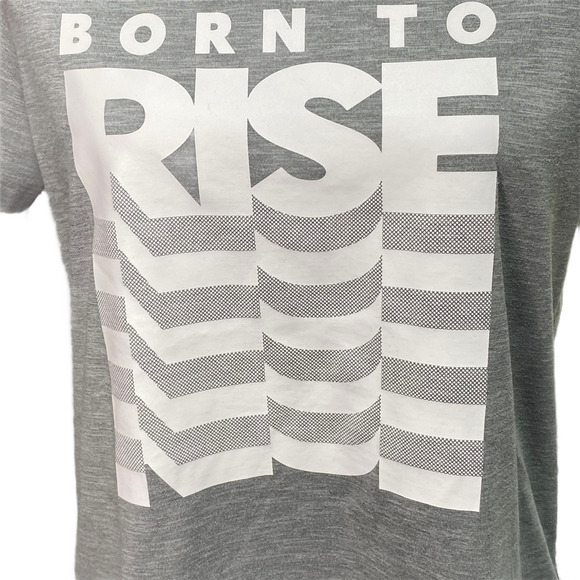ATHLETA | sz S Women's Gray Born To Rise Graphic Short Sleeve Tee # 417790 - Picture 4 of 8